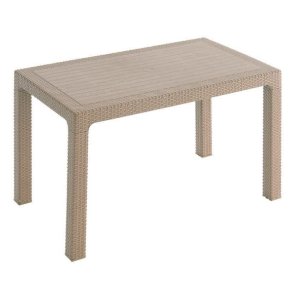 τραπέζι πολυπροπυλενίου rattan 120X70 ΜΠΕΖ